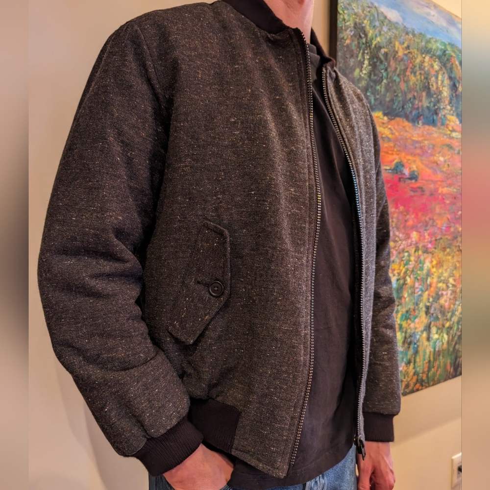 United Stock Dry Goods Bomber Jacket - Charcoal